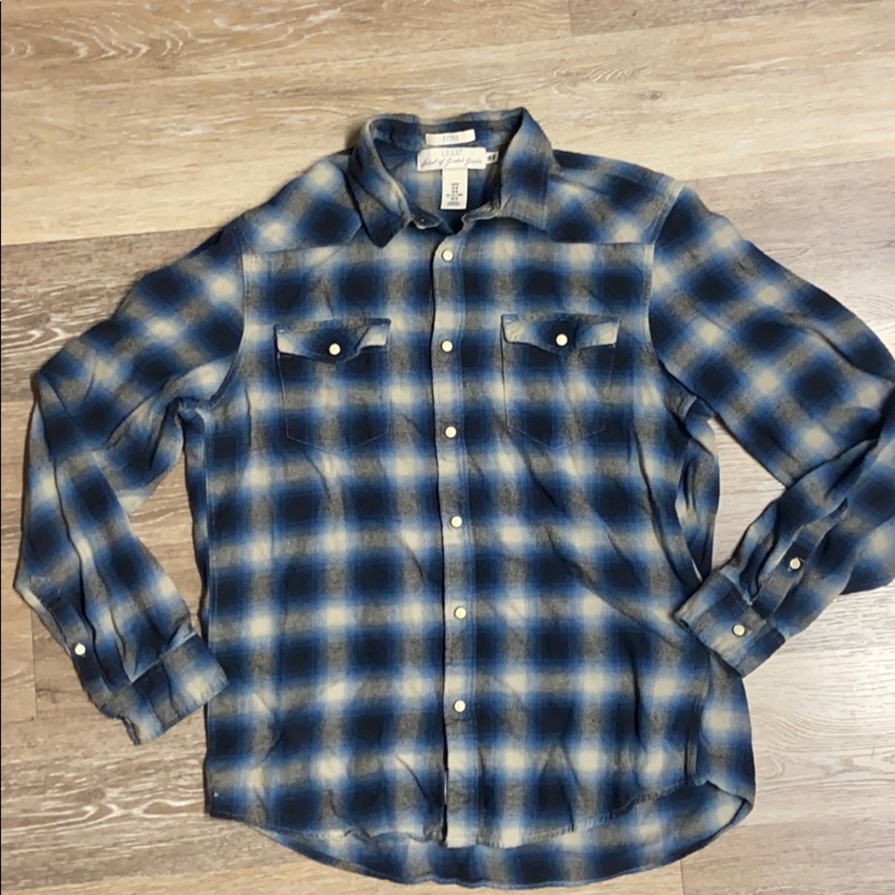 💥 Shadow Plaid Flannel Western Pearl Snap Shirt💥